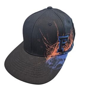 Vintage University of Florida Gators Fitted Flat Bill Hat Cap Black Graphic UF